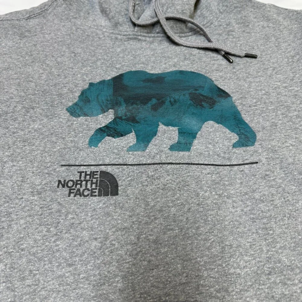 The North Face Men’s‎ Bear Graphic Hoodie XL Heather Gray EUC